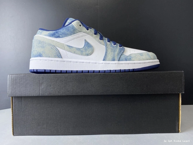 Washed CZ8455-100 Jordan Denim 1 Low Air 0604